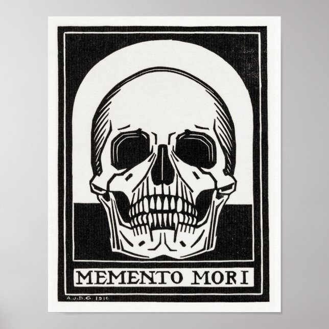 Póster Skull Memento Mori por Julie de Graag (Frente)