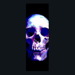 Póster Skull Pop Art<br><div class="desc">Fantasy Art Skull Skeleton - Blue & Purple Tones Heavy Metal Punk Rock College Pop Art Image</div>