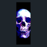 Póster Skull Pop Art<br><div class="desc">Fantasy Art Skull Skeleton - Blue & Purple Tones Heavy Metal Punk Rock College Pop Art Image</div>