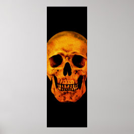 Póster Skull Pop Art Amarillo Negro