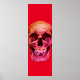 Póster Skull Pop Art Red
