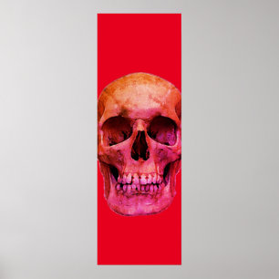 Póster Skull Pop Art Red