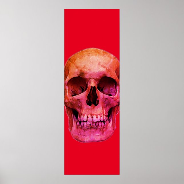 Póster Skull Pop Art Red (Frente)