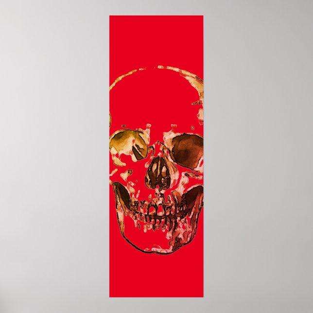 Póster Skull Pop Art Red (Frente)
