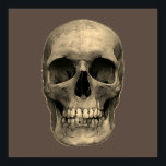 Póster Skull Pop Art Sepia Retro<br><div class="desc">Skeleton de arte fantasmal - tonos azules y morados Punk fuerte Metalizado Rock College Imagen de arte pop</div>