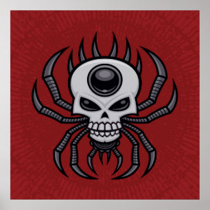 Póster Skull Spider