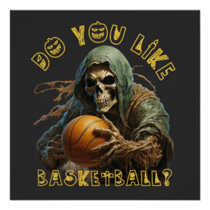 Póster Skull Tee Camisa Skeleton Halloween Calavera