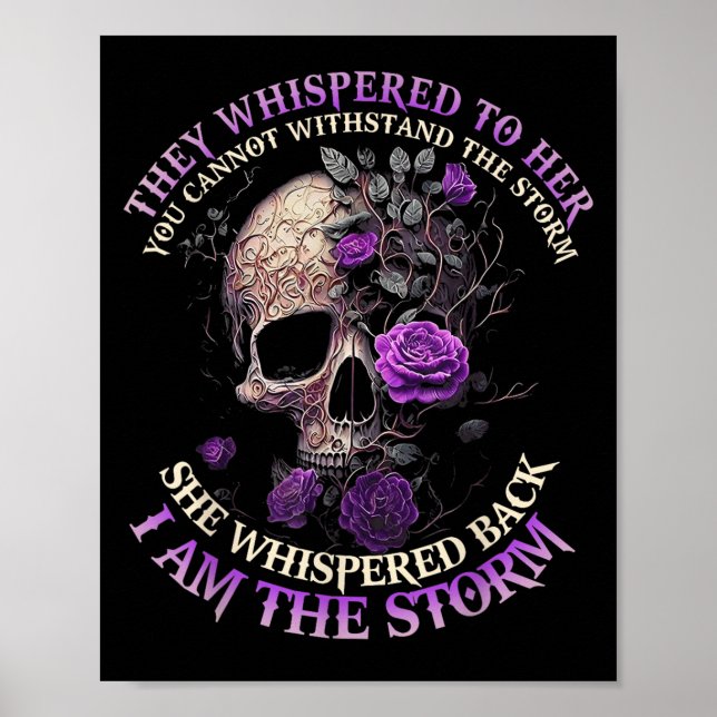 Póster Skull They Whispered To Her You Can't With Stand T (Frente)