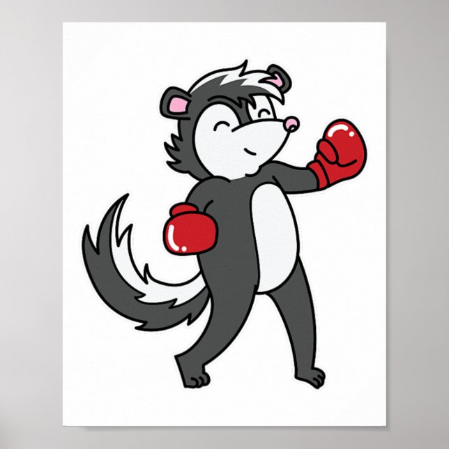 Póster Skunk Hace Boxeo (Frente)