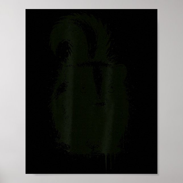 Póster Skunk Ink Art Nge Aesthetic Pest Forest Animal Rtr (Frente)