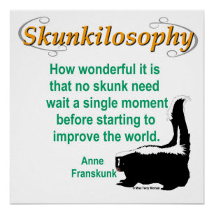 Póster Skunkilosophy: Mejorar el mundo