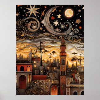 Póster Sky Boho Celestial