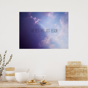 Póster Sky Clouds Pastel Foto Personalizado Inspirador Te