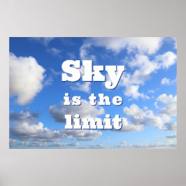 Póster Sky is the limit - motivational poster