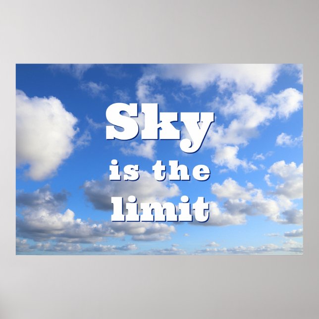 Póster Sky is the limit - motivational poster (Frente)