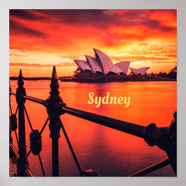 Póster Sky, Naranja de ópera de Australia en Sydney (Frente)