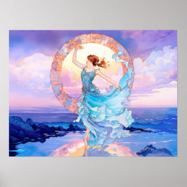 Póster Skydancer en la pintura del agua