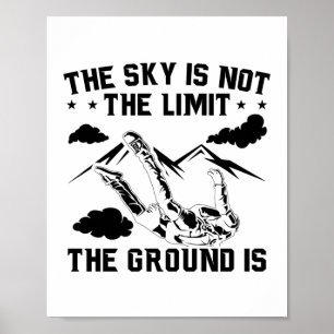 Póster Skydive Hobby   Idea de regalo de paracaídas para