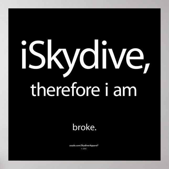 Póster Skydive, por lo tanto... (Frente)