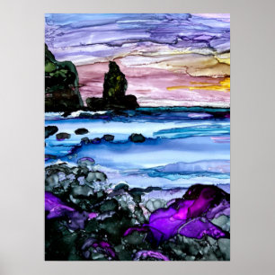 Póster Skye de la bahía de Talisker