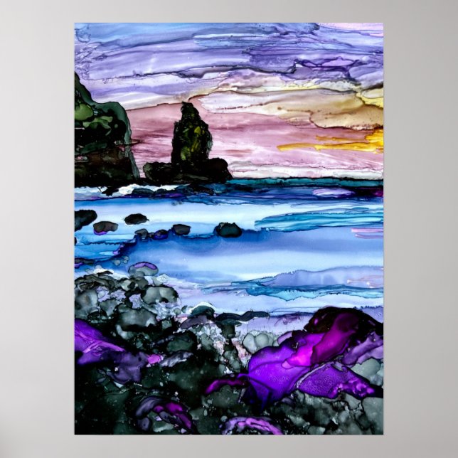 Póster Skye de la bahía de Talisker (Frente)