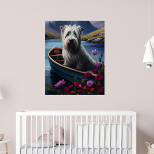 Póster Skye Terrier en una paleta: Una aventura escénica