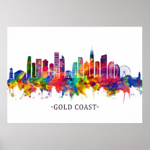 Póster Skyline Australia Gold Coast