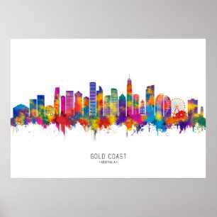 Póster Skyline Australia Gold Coast