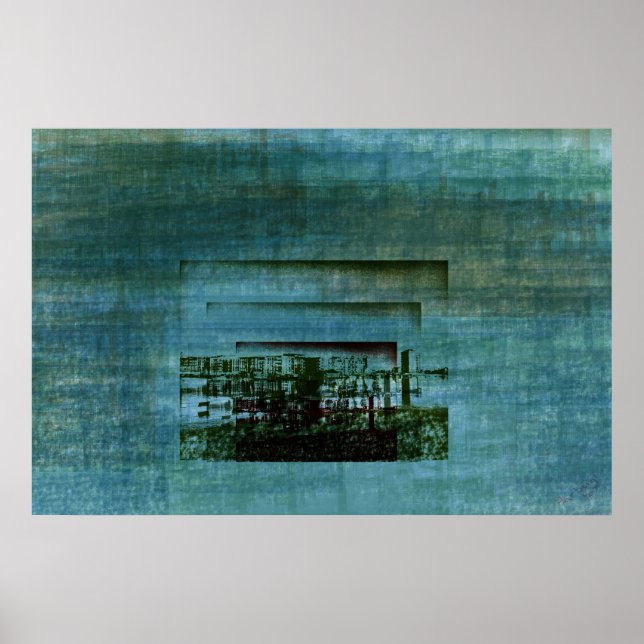 Póster Skyline - bahía de Copenhague (Frente)