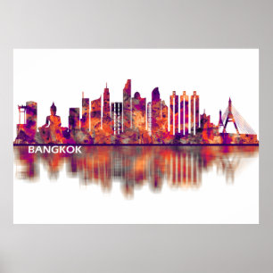 Póster Skyline Bangkok