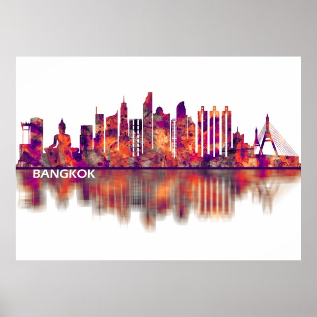 Póster Skyline Bangkok (Frente)