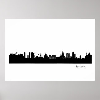 Póster Skyline Barcelona