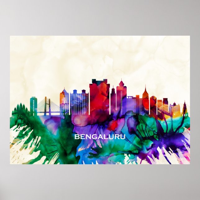 Póster Skyline Bengaluru (Frente)