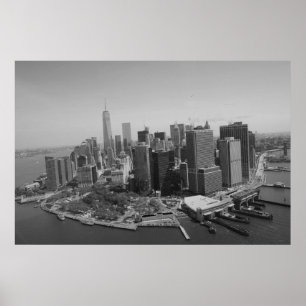 Póster Skyline Black White New York