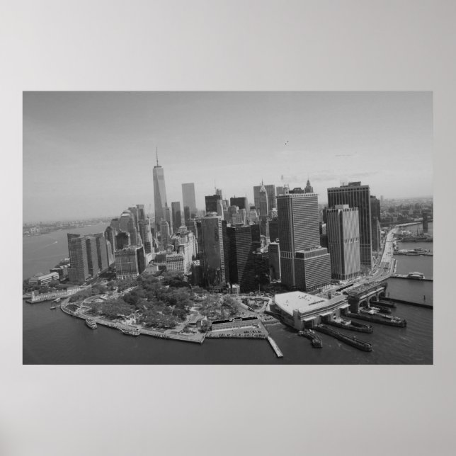 Póster Skyline Black White New York (Frente)