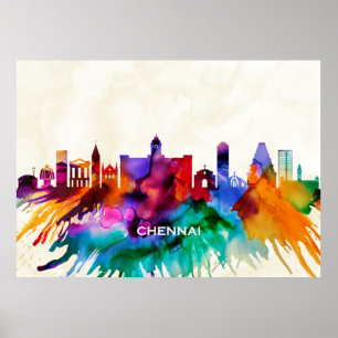 Póster Skyline Chennai