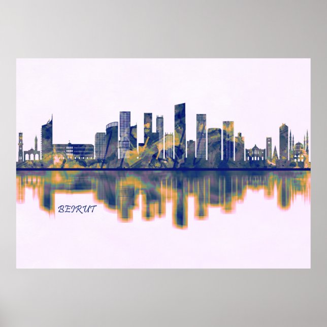 Póster Skyline de Beirut (Frente)