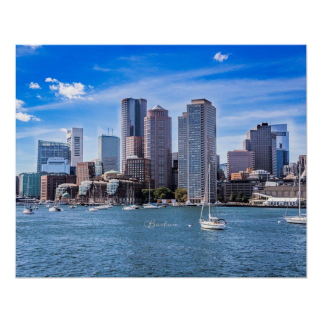 Póster Skyline de Boston (Anverso)
