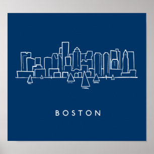 Póster Skyline de Boston