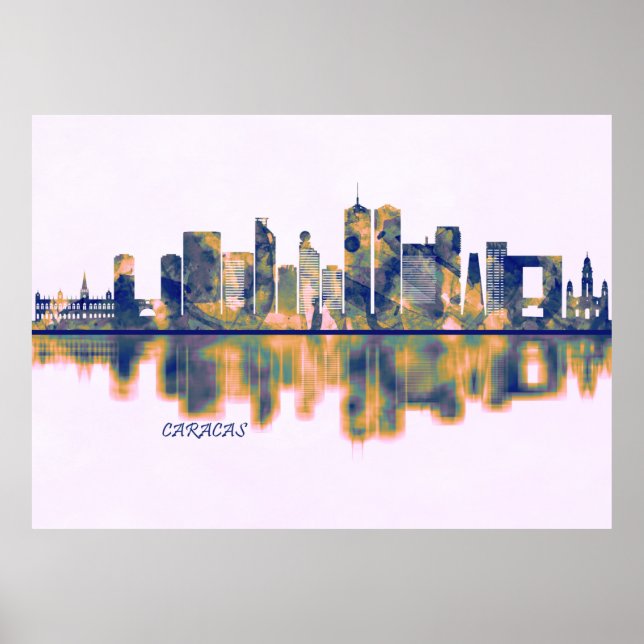 Póster Skyline de Caracas (Frente)