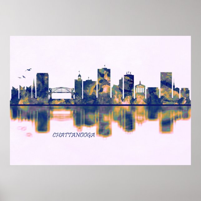 Póster Skyline de Chattanooga (Frente)