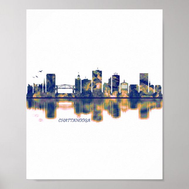 Póster Skyline de Chattanooga (Frente)