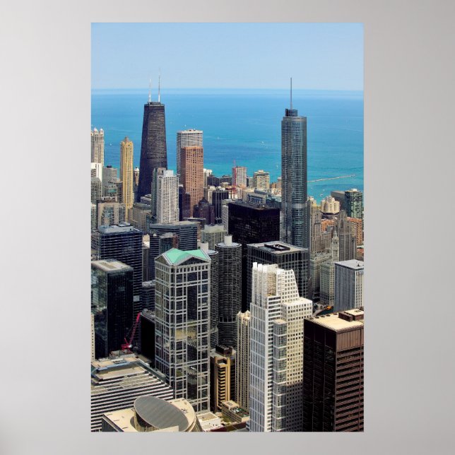 Póster Skyline de Chicago (Frente)