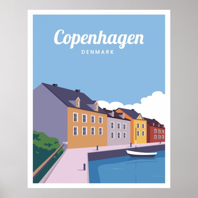 Póster Skyline de Copenhague (Frente)