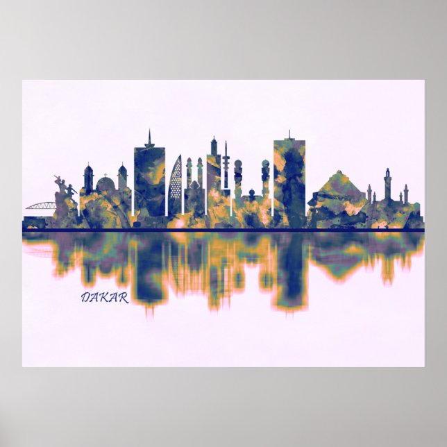 Póster Skyline de Dakar (Frente)
