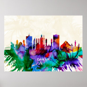Póster Skyline de Dakar