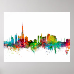Póster Skyline de Dubai