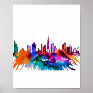Póster Skyline de Dubai
