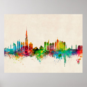 Póster Skyline de Dubai
