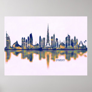 Póster Skyline de Dubai